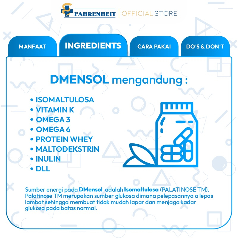 Susu rendah gula Dmensol  Susu untuk penderita diabetes.