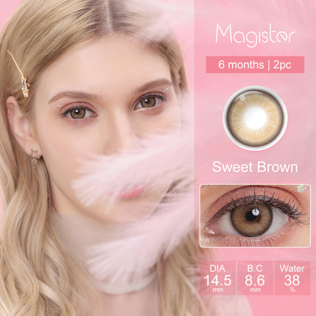 Softlens Minus (-1.00 s/d -6.00) Mata besar 14.5mm mata korea yang lucu LUNA softlens grey softlens Brown