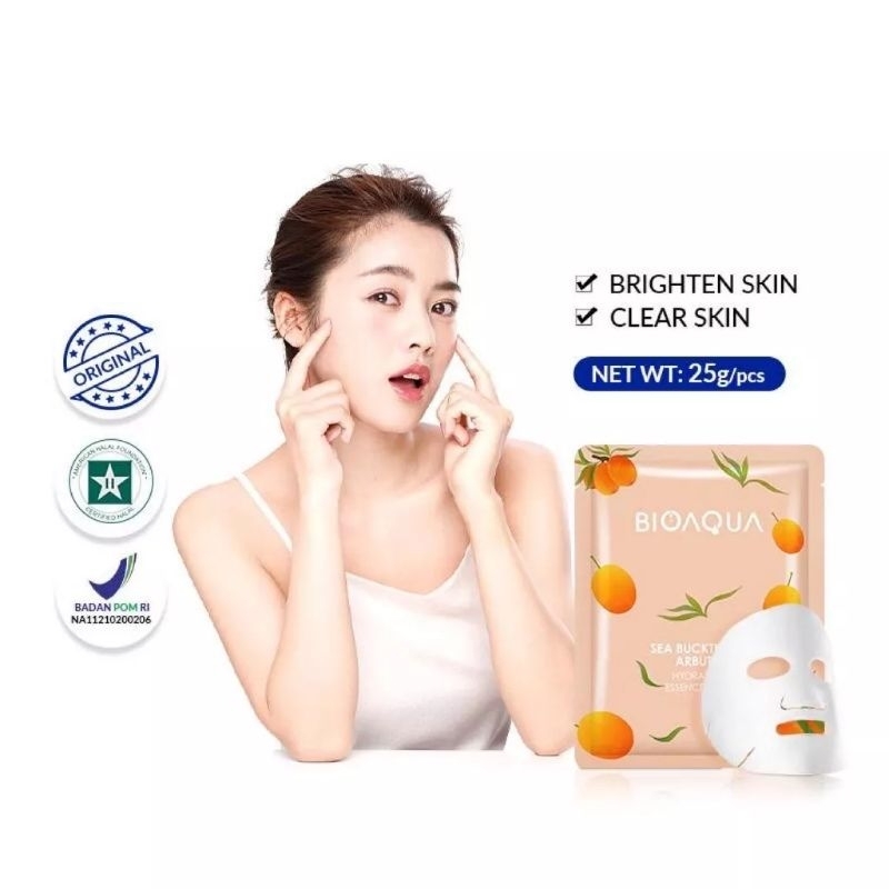 BIOAQUA SHEET MASK ESSENCE FACE MASK MASKER WAJAH BPOM