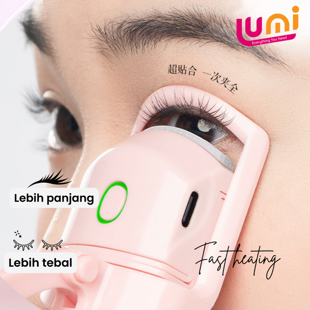 Electric Eyelash Curler Big Eye Curling Long-lasting Hold Penjepit Bulu Mata Elektrik