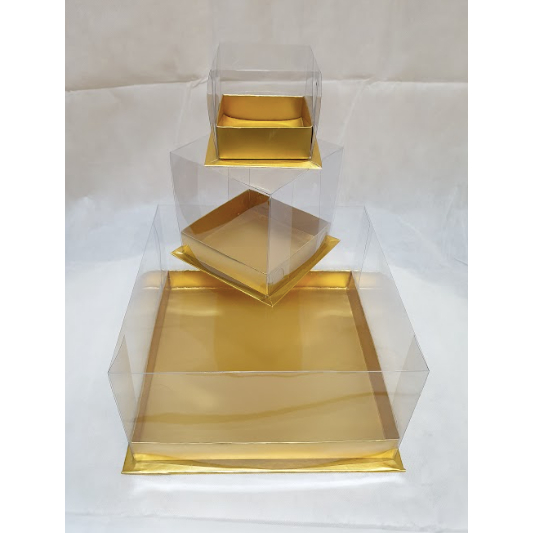 CB20 - Cake box mika emas 20x20x12