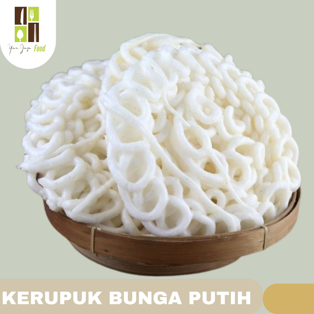 Kerupuk Bunga Putih / Kerupuk Seblak /Kerupuk Mawar Putih / Kerupuk Viral 1KG