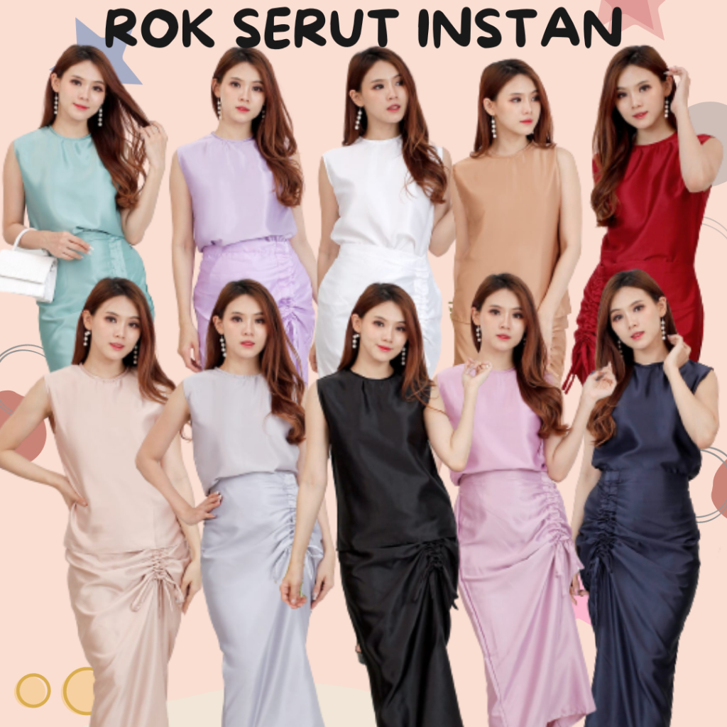 ROK INSTAN ROK SERUT VELVET KEKINIAN SUPER MURAH