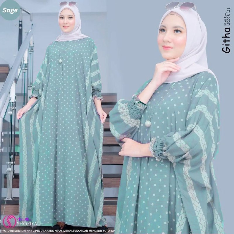 Cod Kaftan POLOS Jumbo, Termurah ORI Nadira Fashion
