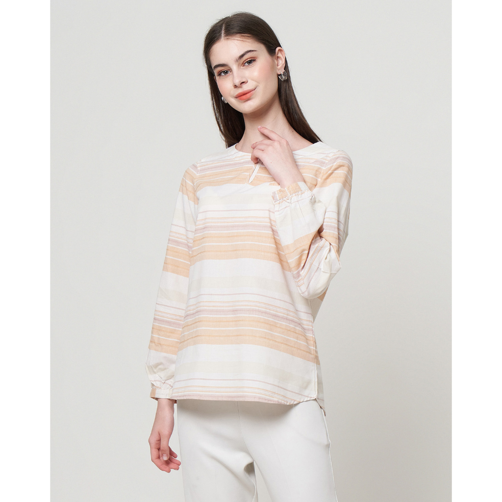 MCB Blouse Salur Wanita Alana Cream 5504033