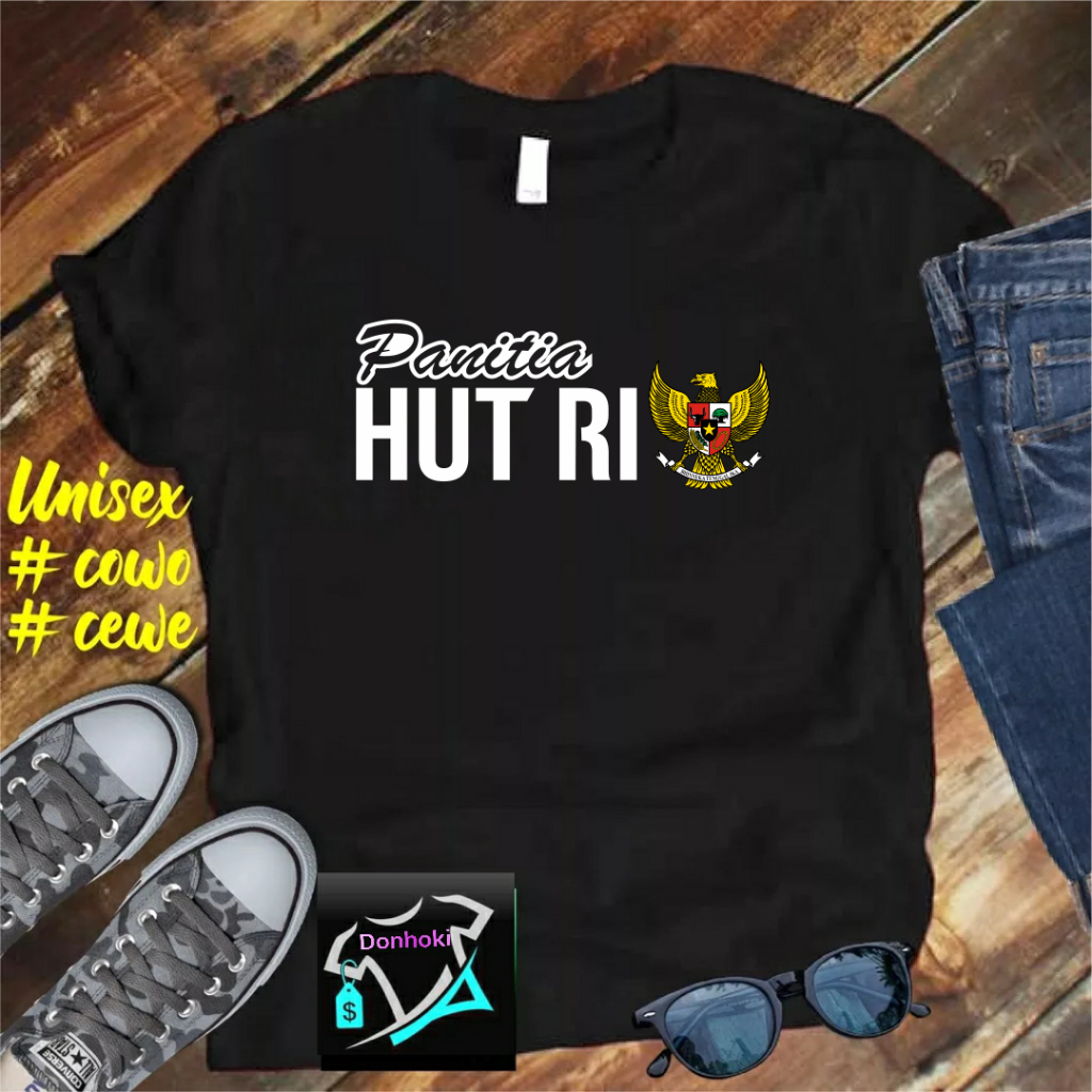 Kaos PANITIA  HUT RI 17 AGUSTUS 1945 KEMERDEKAAN INDONESIA/Kaos Terlaris Kualitas Terjamin Kaos Pria