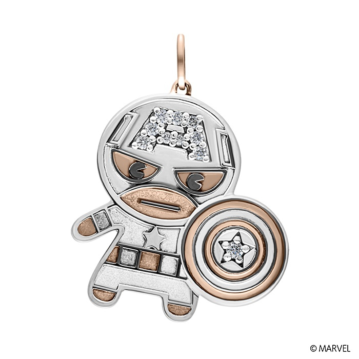 Diamond & Co x Marvel - Captain America Diamond Pendant MAR-DPF0371