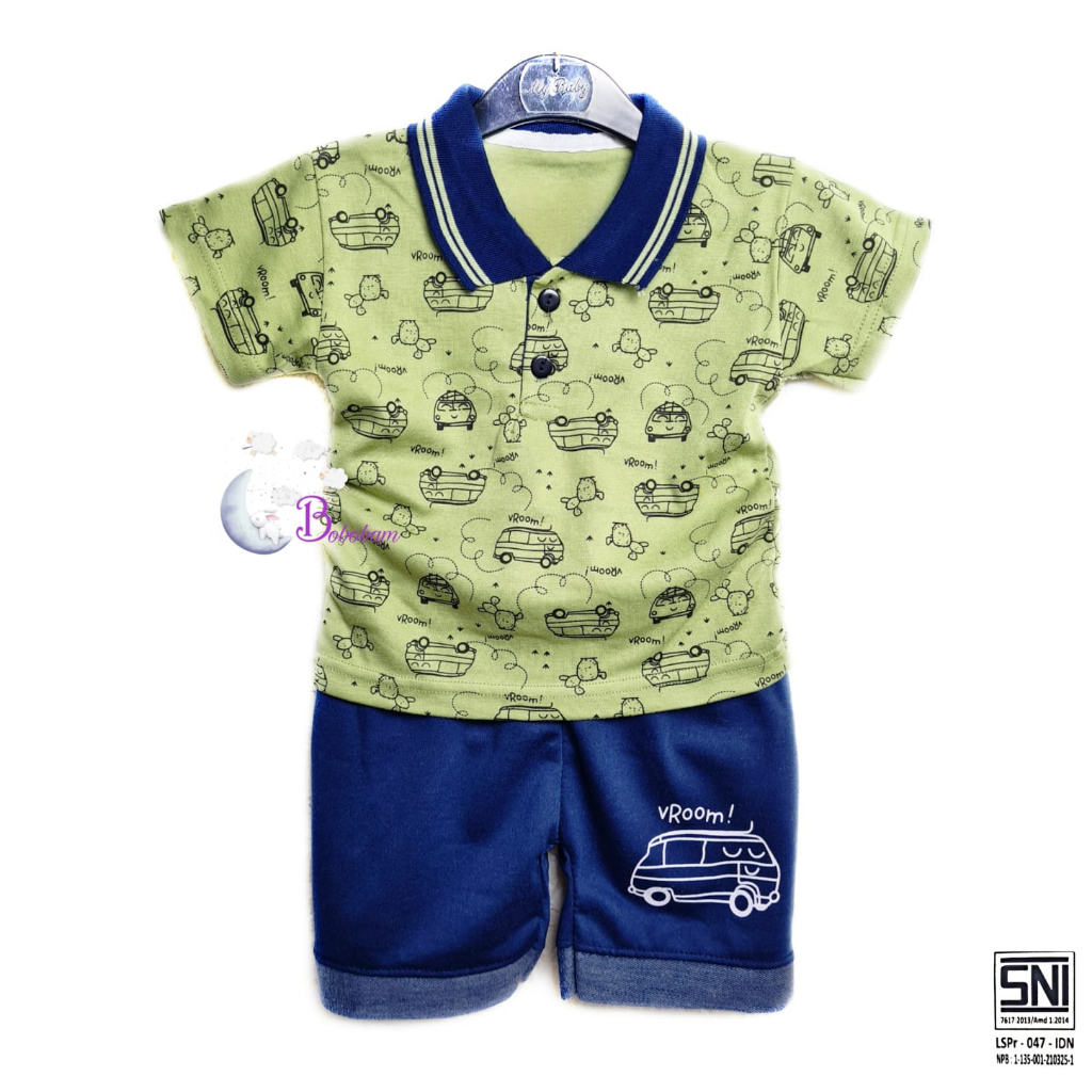 BOBOBAM BAJU BAYI LAKI LAKI SETELAN ANAK COWO LUCU STELAN COWOK 6 12 BULAN KEREN TRENDY KEKINIAN KERAH WANGKI MOBIL CAR