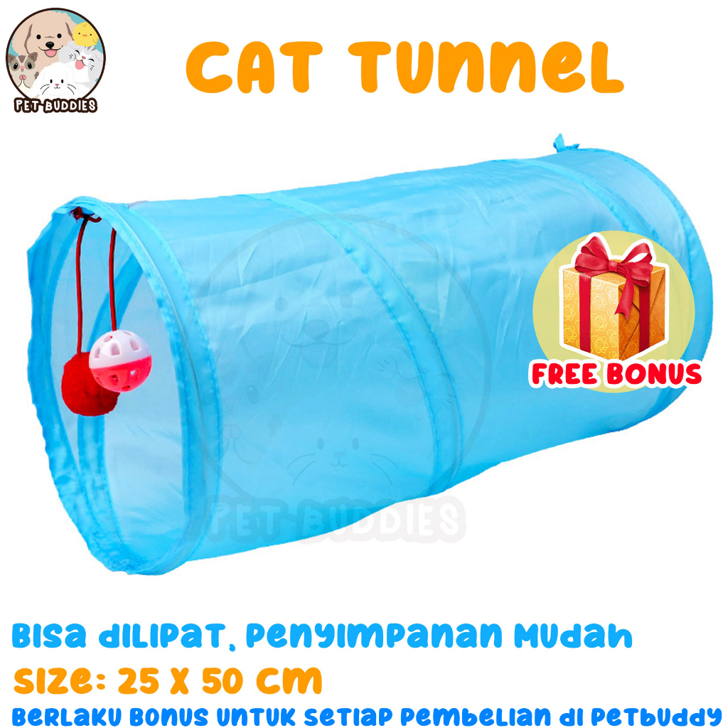 Mainan Kucing Cat Tunnel Terowongan Kucing Portable