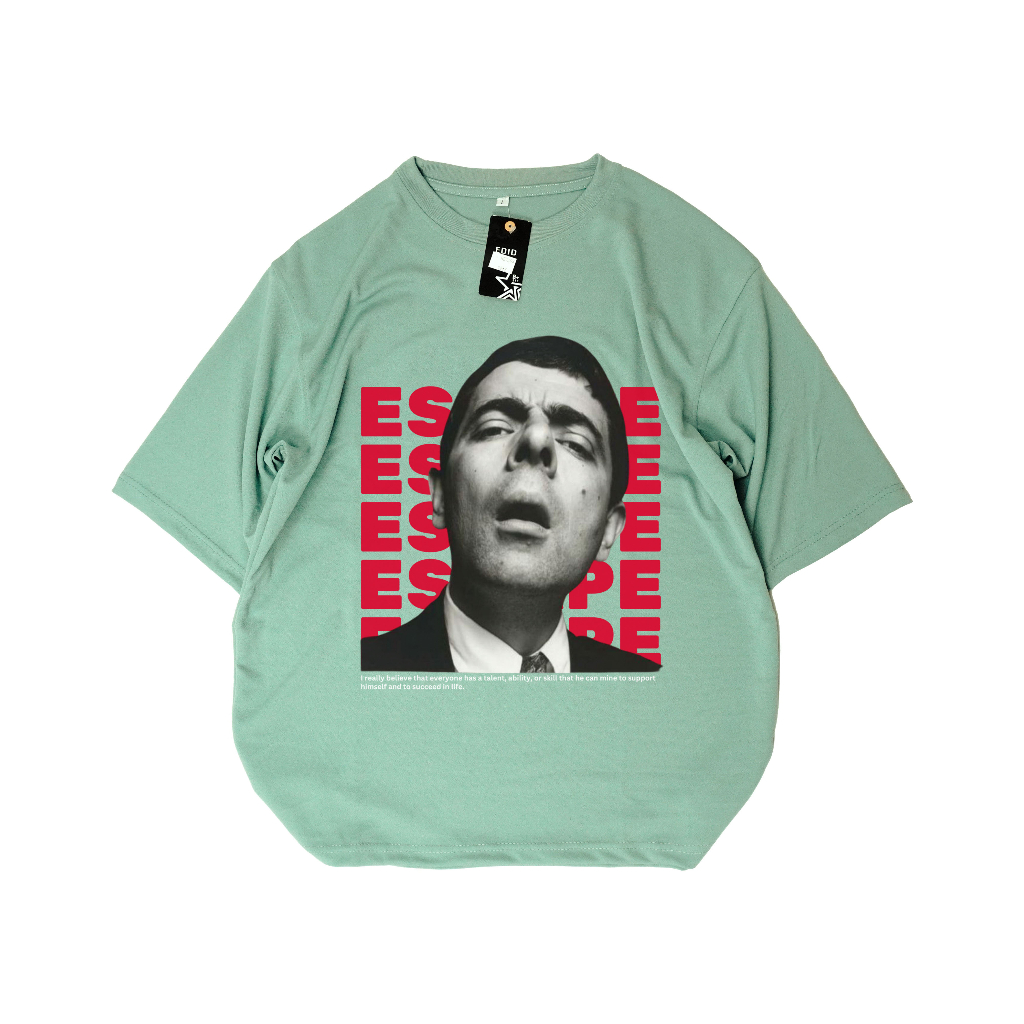 Mokokomo Kaos T-shirt Mr.Bean Oversize Atasan Oversize Unisex