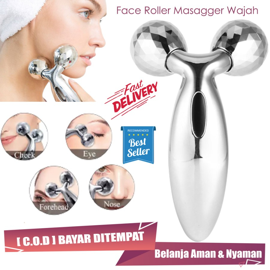 3D Massager Roller Alat Pijat Wajah Full Body Slim