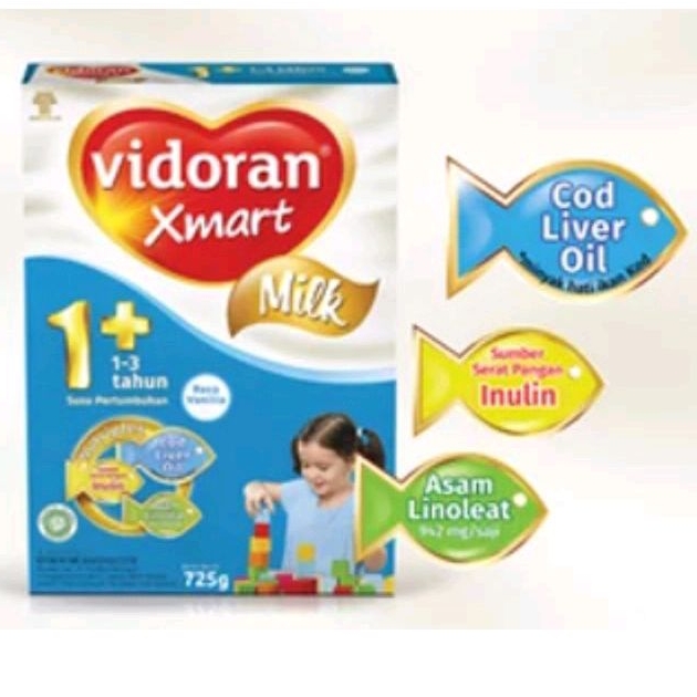 Susu Vidoran Smart 1+ 125 gr Susu Kecerdasan Anak