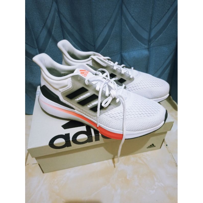 adidas RUNNING EQ21 Run Shoes Men White H00511 SEPATU PRIA MURAH DISKON