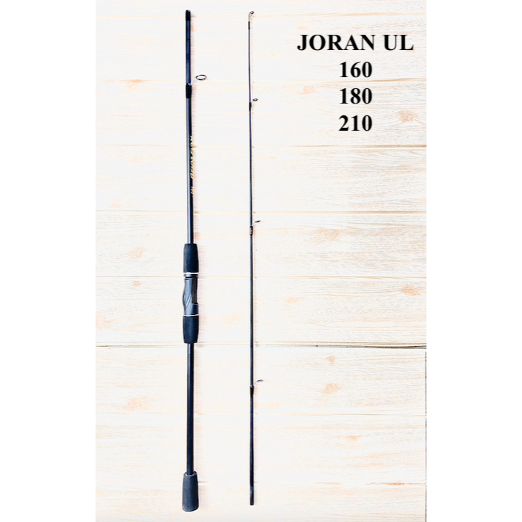 SET JORAN PANCING CASTING ML/UL ULTRALIGHT WARNA HITAM CARBON FIBER SPINNING DAN BAITCASTING SAMBUNG DUA PACKING PRALON