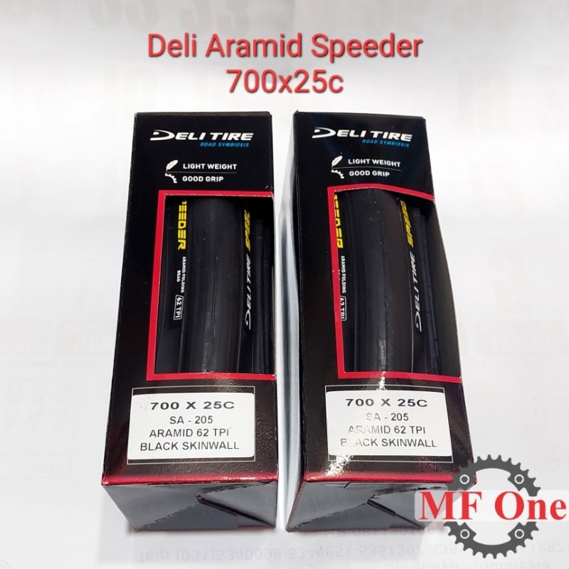 Ban Luar Deli Tire Aramid 700 x 25c Speeder / Ultra Pro 700x25c 62 TPI Kevlar Lightweight