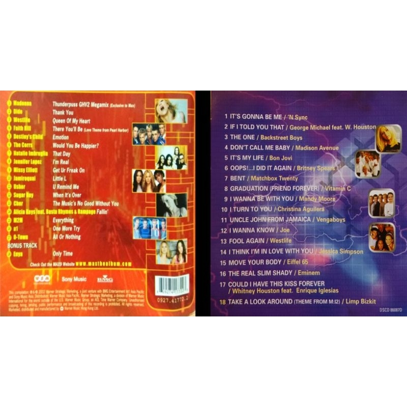 dvd music max 8 & max 9 album