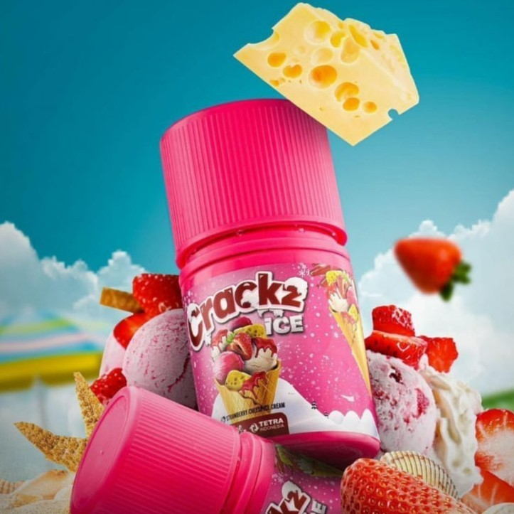 Liquid Crackz Ice Strawberry Cheese Ice Cream 60ML by Tetra x VON