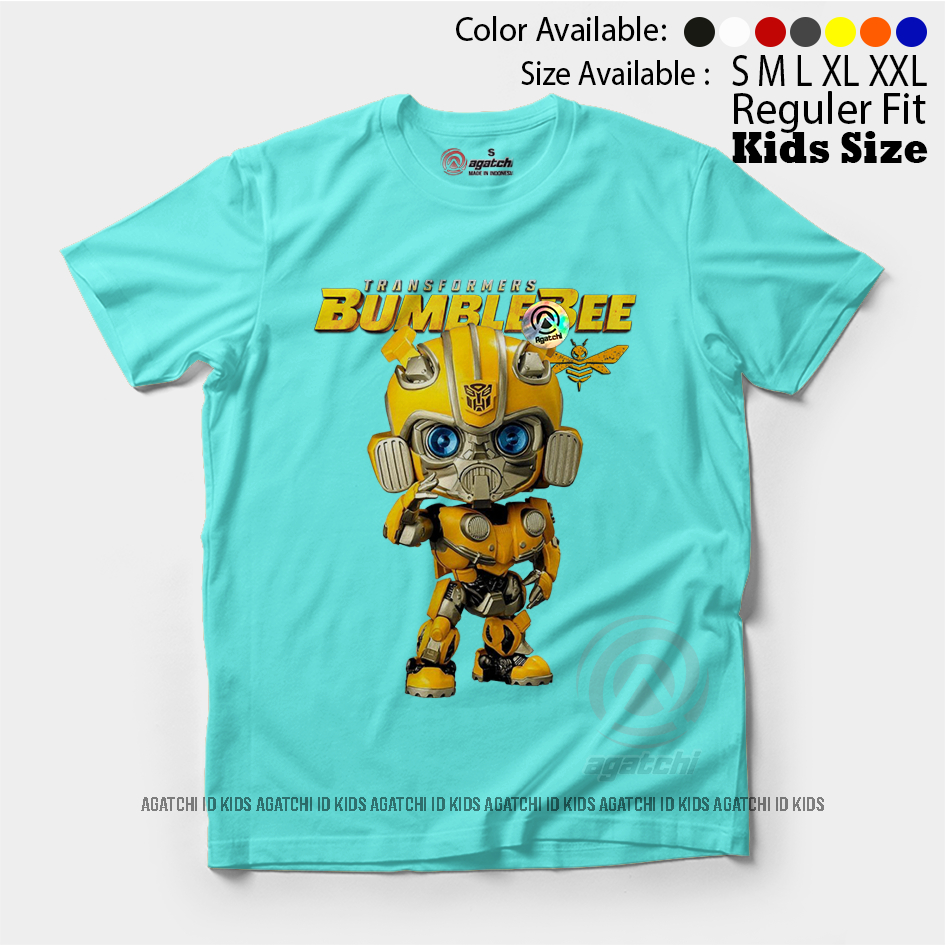 Baju Kaos Atasan Anak Laki - Laki Agatchi Robot Mobil Transformers - Bumble bee