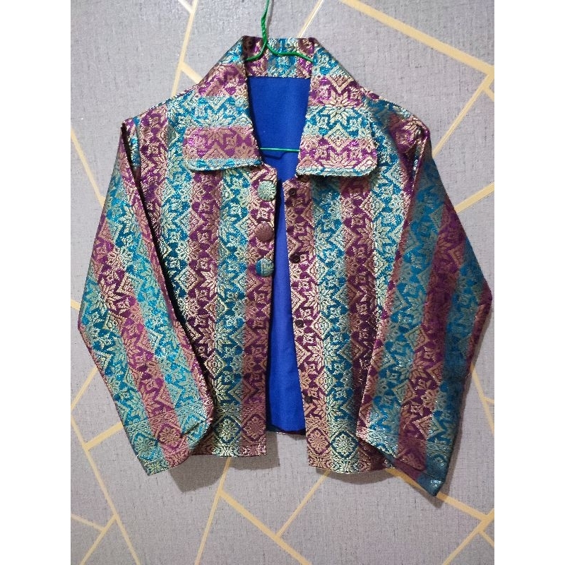blazer songket Palembang preloved