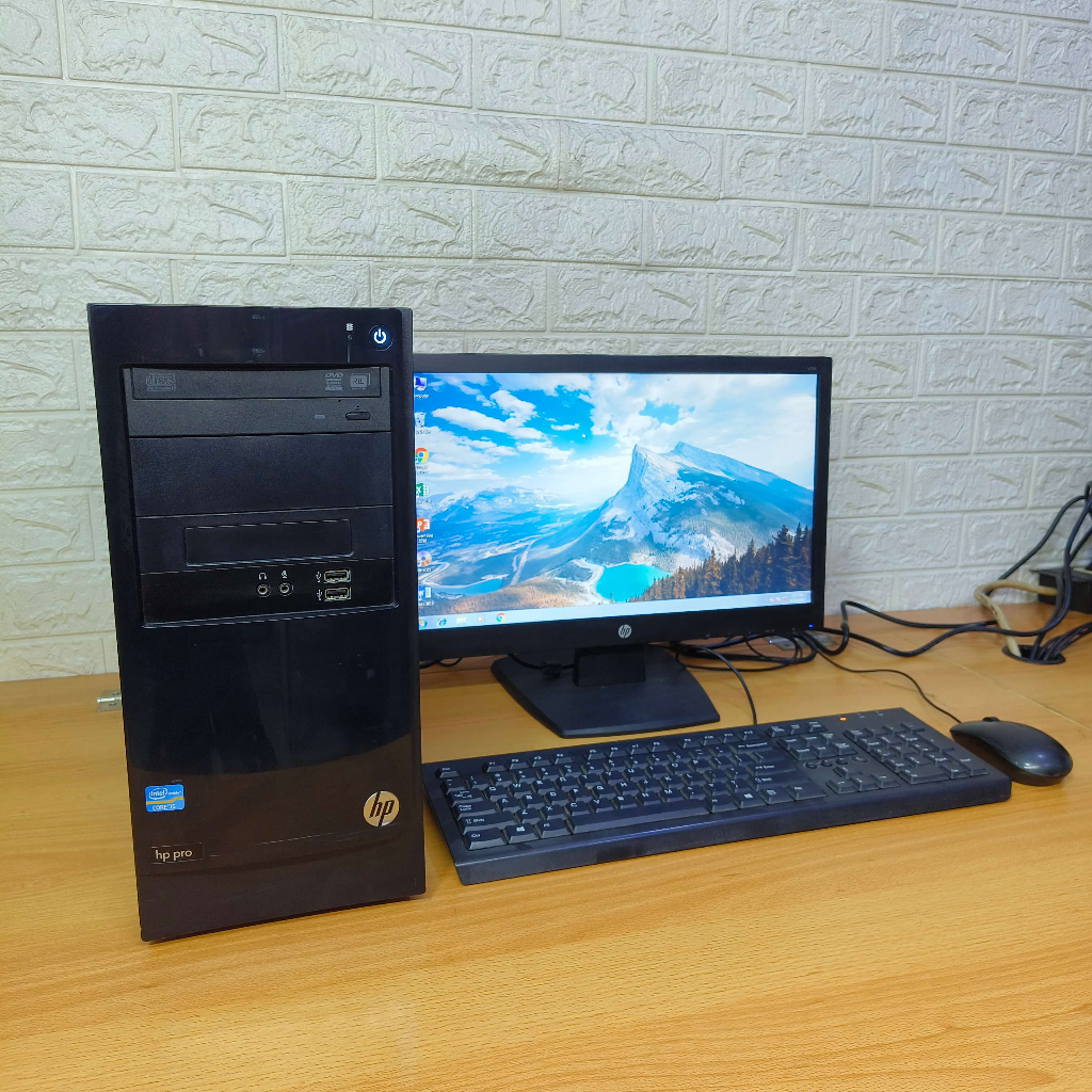 Komputer Fullset HP Core i5 Gen 3 RAM 4GB Siap Pakai Tower Build Up