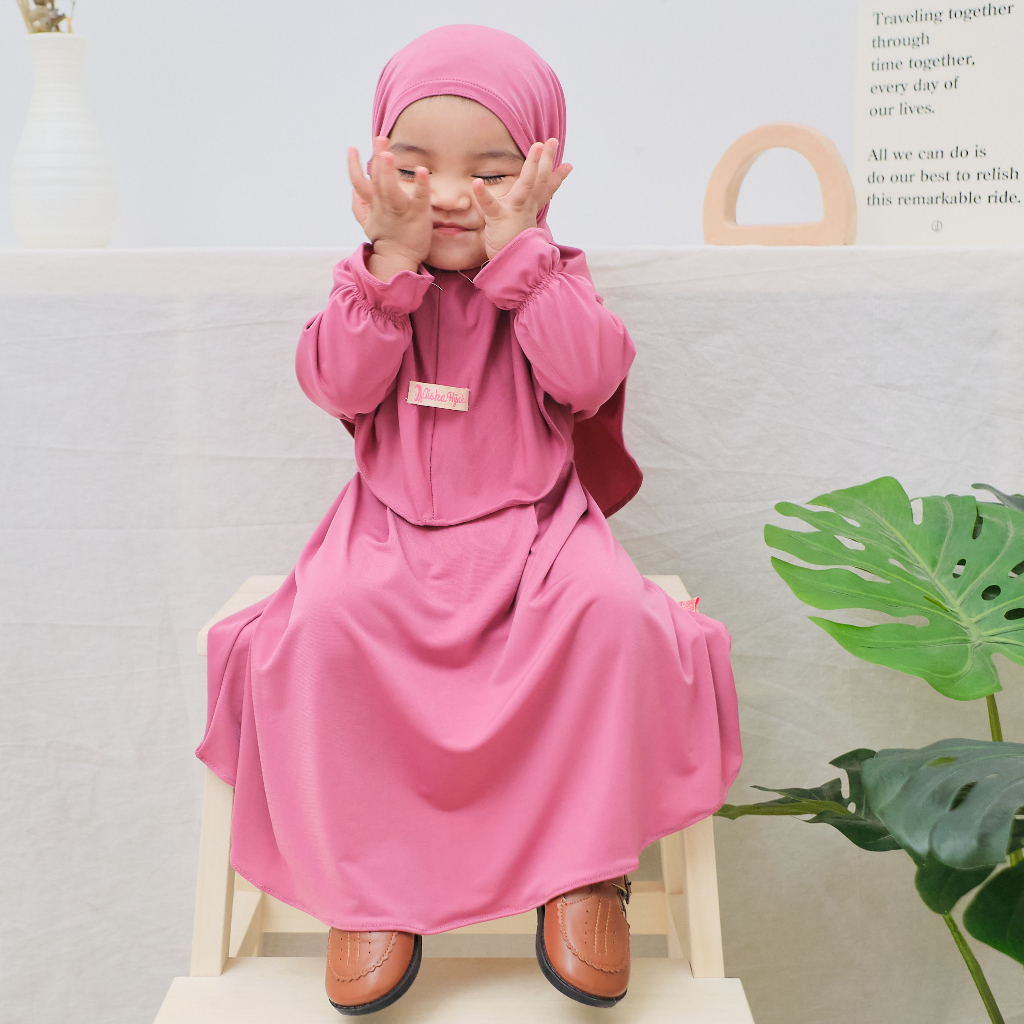 Termurah Gamis anak Perempuan Aiska Untuk Anak Usia 1-8 Tahun Jersey Premium