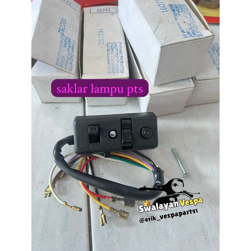 Saklar lampu vespa pts switch lampu vespa pts spesial