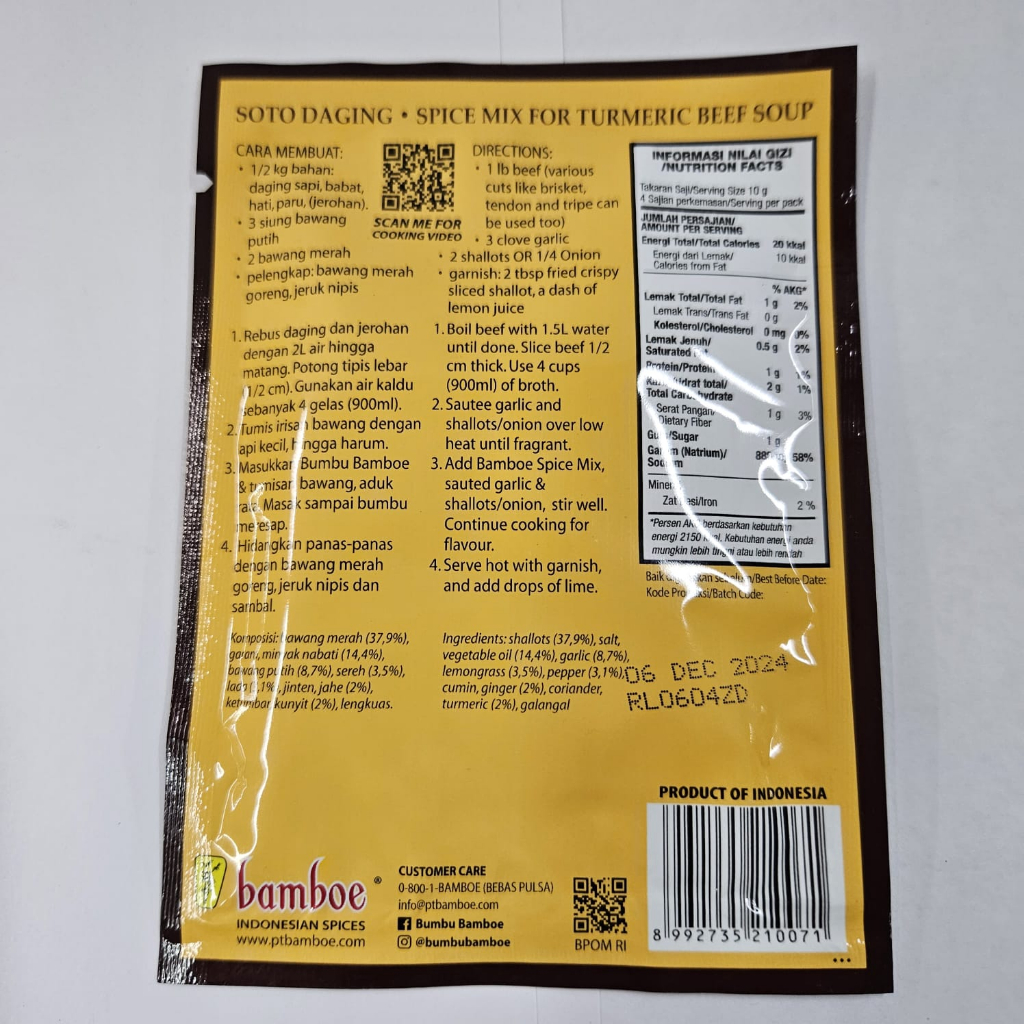 Bamboe Bumbu Instan Gule 35 gram