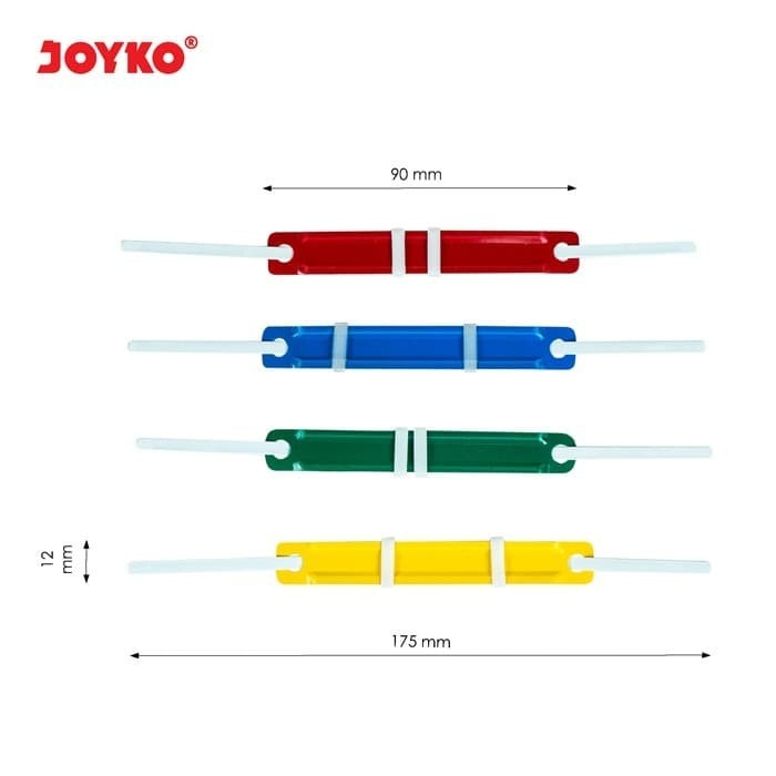 Paper Fastener Acco Plastik Murah Pengikat Kertas Warna Joyko Color PF-50C isi 50pc