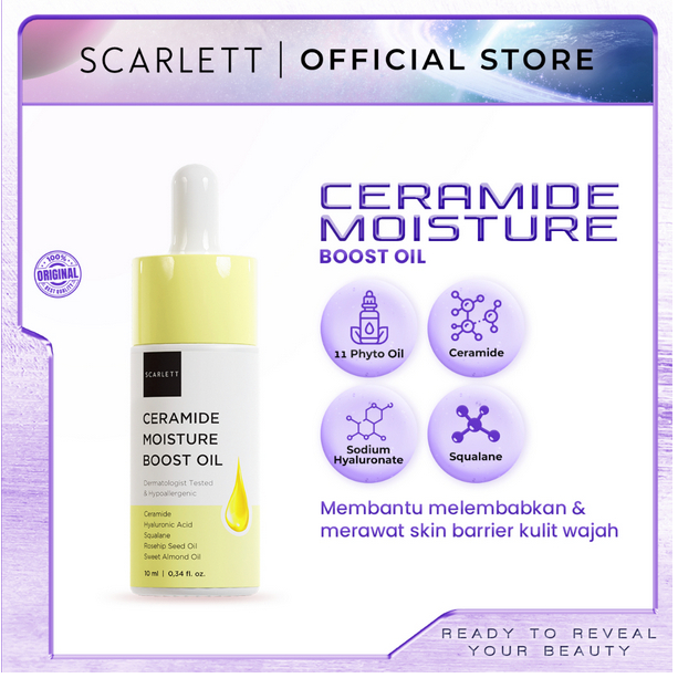 SCARLETT WHITENING Ceramide Moisture Boost Oil ❤ jselectiv ❤ Booster Serum SCARLETT - ORI✔️BPOM✔️VIRAL✔️COD✔️