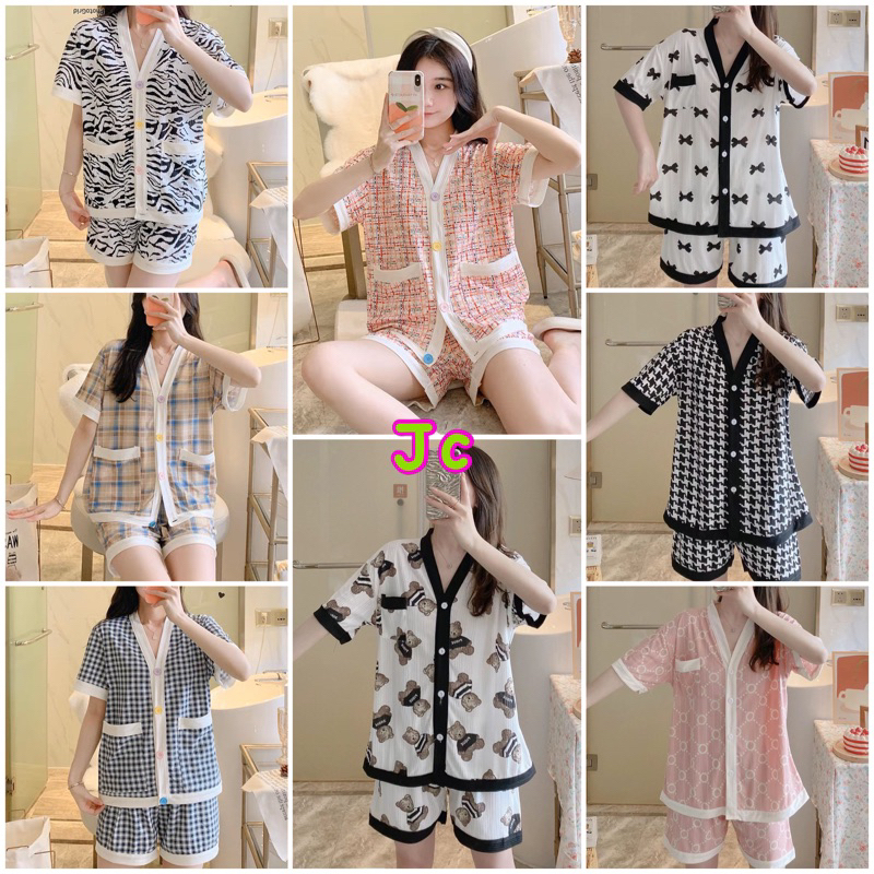 JC- SET Piyama Premium HP / Piyama wanita Sincia hotpant terbaru / Piyama wanita Import murah