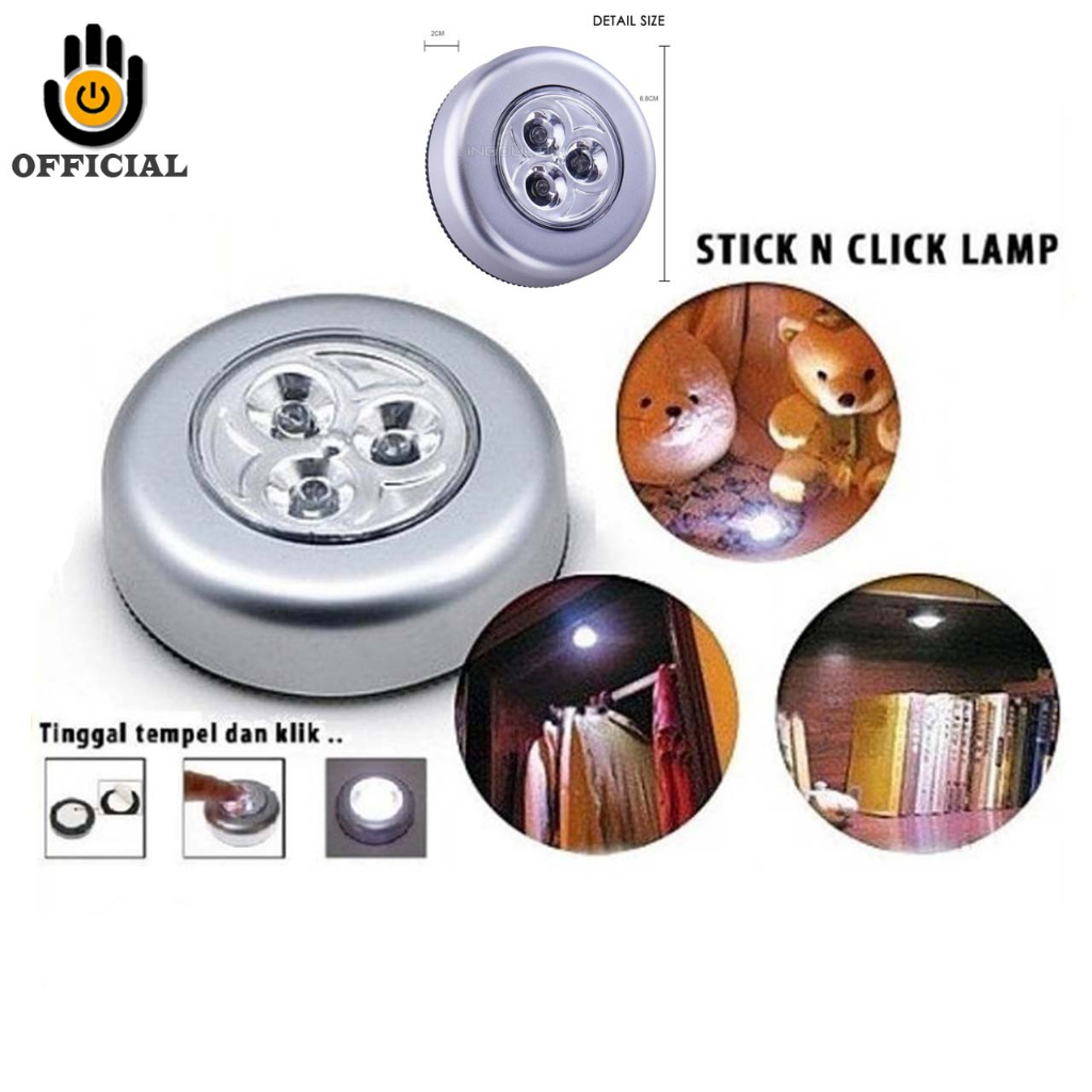 Lampu LED Tempel Stick n Click Touch Lamp Emergency Darurat Serbaguna