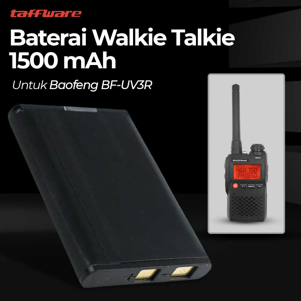 Taffware Baterai Walkie Talkie 1500mAh BL-3 for Baofeng BF-UV3R