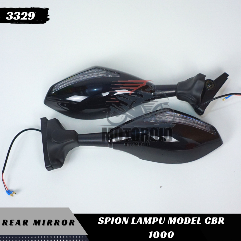 Spion Fairing Plus Lampu Sen Spion Model CBR1000 Semua motor Terbaru Spion Moge