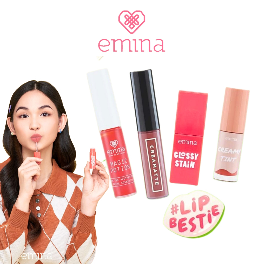 Emina Glossy Stain | Magic Potion | Creamy Tint | Cushion | Creamatte | Mask |  Sugar Rush Lip Scrub Gloss Cream Matte BPOM