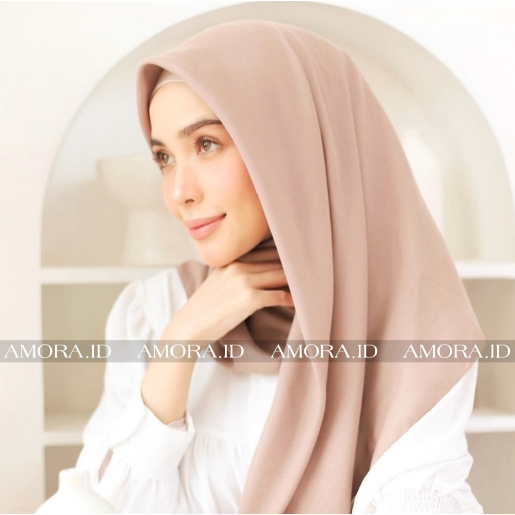 BELLA SQUARE Hijab Model Segiempat Kerudung Polos Jilbab Warna PART 2 By AMORA