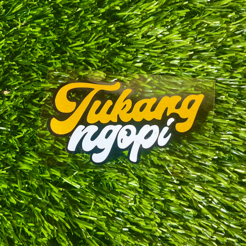 Sticker tukang ngopi stiker tumpuk cutting 1pcs