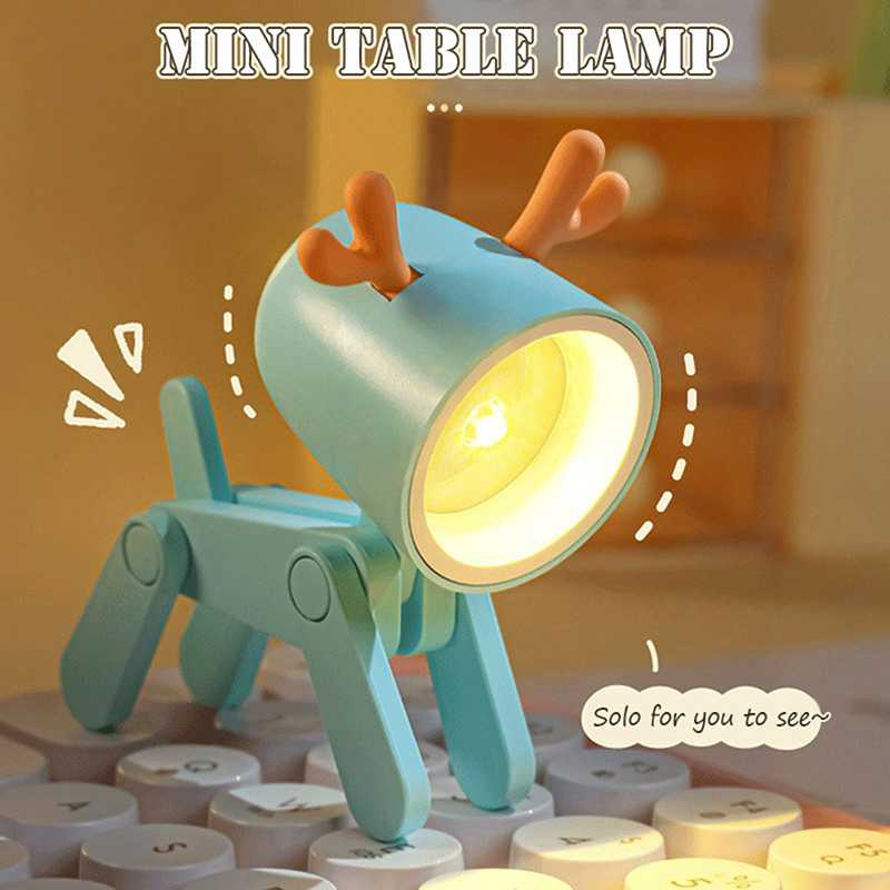 Lampu Meja Hias Rusa Lipat Mini Table Lamp Warm White 0.06W Konsep Desain Unik Lampu Dekorasi Rumah Minimalis