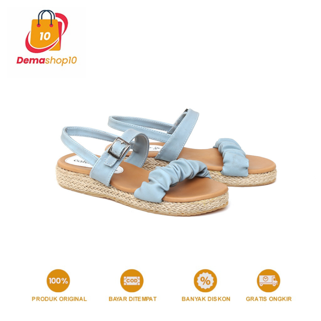 Catenzo Junior CAH 246 Sandal Anak Perempuan Casual Sintetis Biru Tosca / Sandal Anak Tali