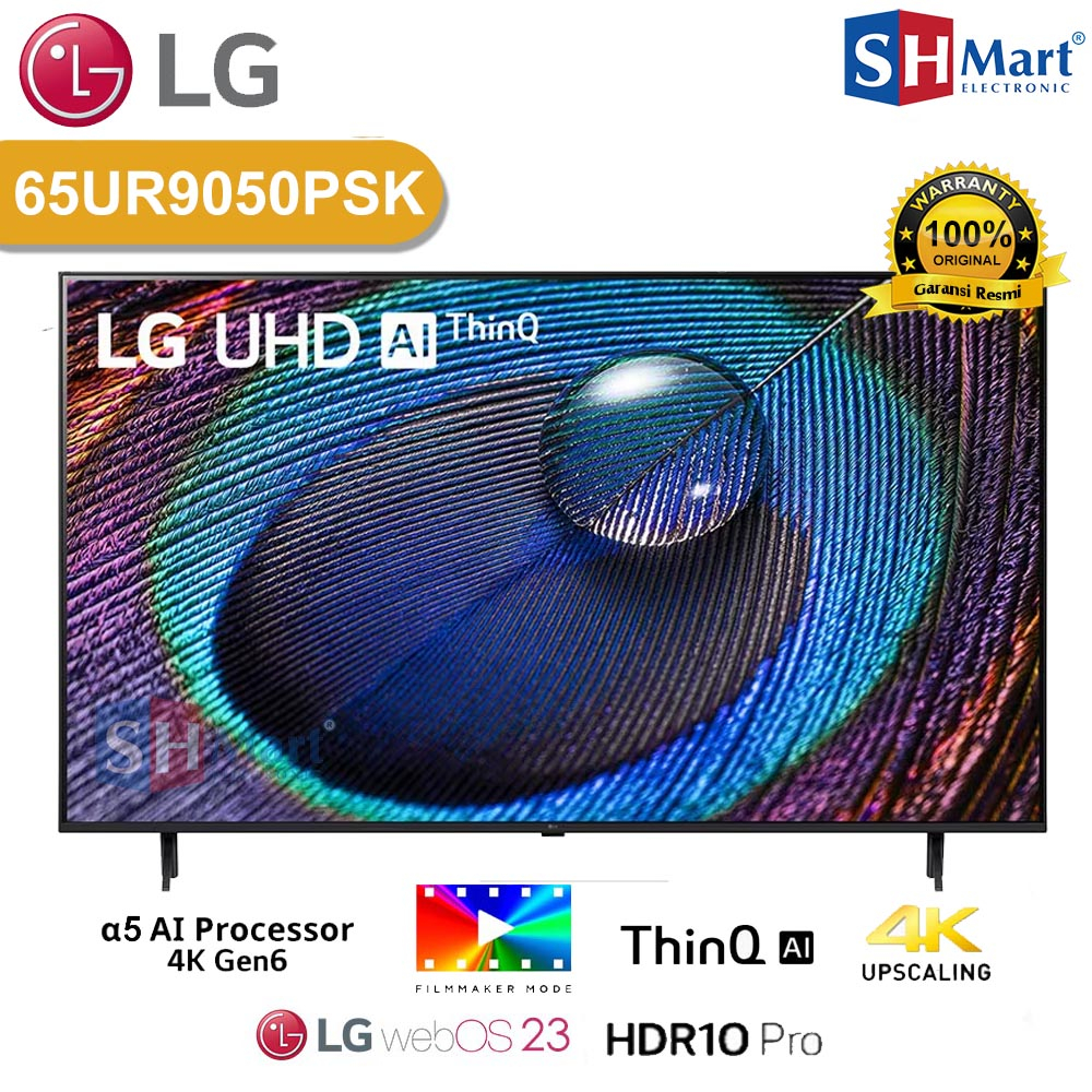 SMART TV LG 65 INCH 65UR9050PSK 4K SMART UHD AI ThinQ® 65UR9050 MAGIC REMOTE NEW 2023 GARANSI RESMI