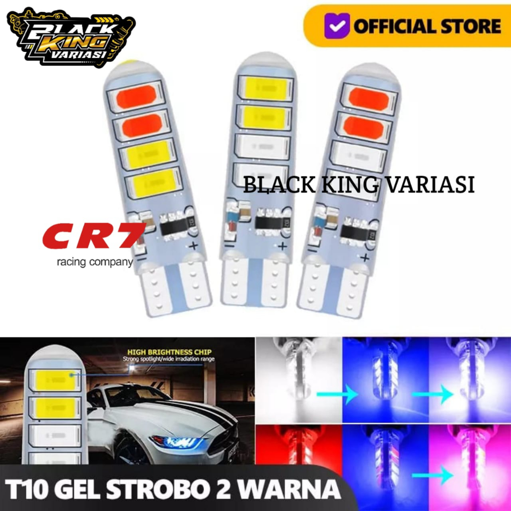 Lampu Senja T10 8 Led 2 Warna Flash Kedip Lampu Sen Sein 8 LED 12 Volt Lampu Sen Jelly 8 LED 2 Warna Flash Kedip