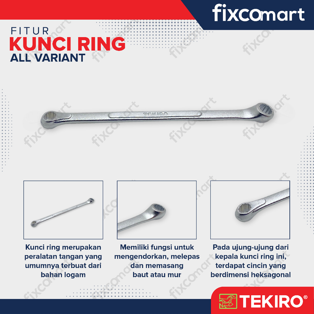 Tekiro Box End Wrench / Kunci Ring 12 X 14 Mm