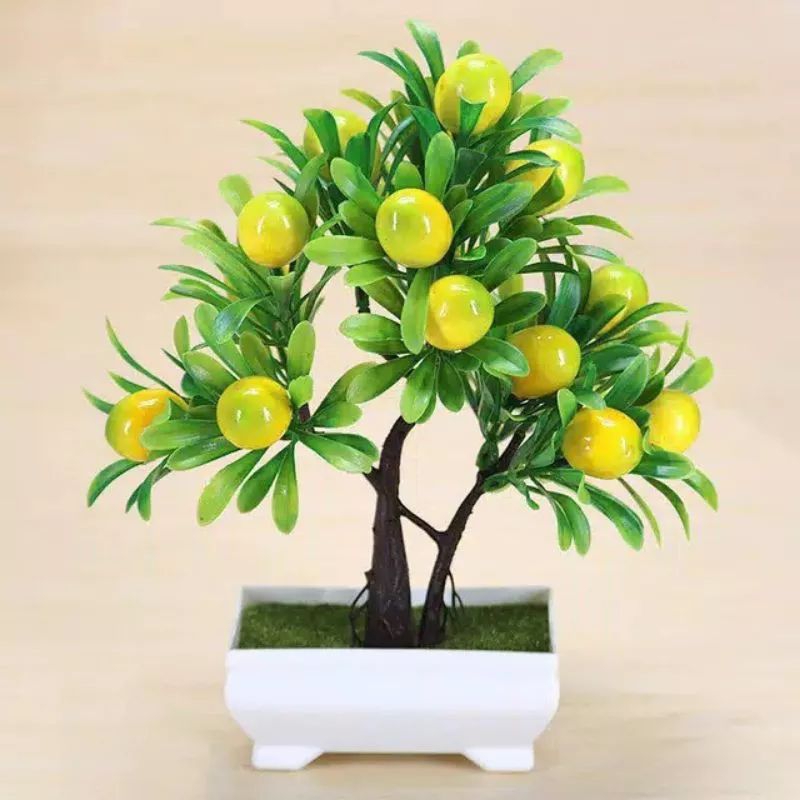 TANAMAN BUAH-BUAHAN PALSU POHON BUAH HIAS BUNGA MEJA BONSAI