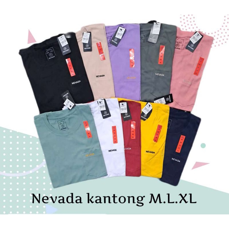 NEVADA KAOS KANTONG POLOS UNISEX