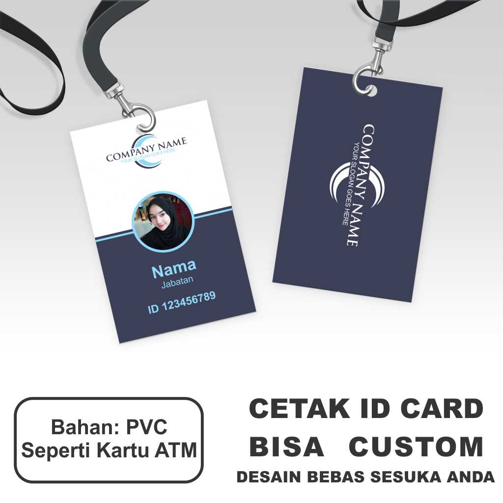 

ID CARD KARYAWAN CUSTOM MEMBER NAME TAG PVC DESAIN BEBAS SATUAN TANDA PENGENAL VISITOR PERUSAHAAN KARTU PELAJAR KTA VAKSIN BPJS NPWP