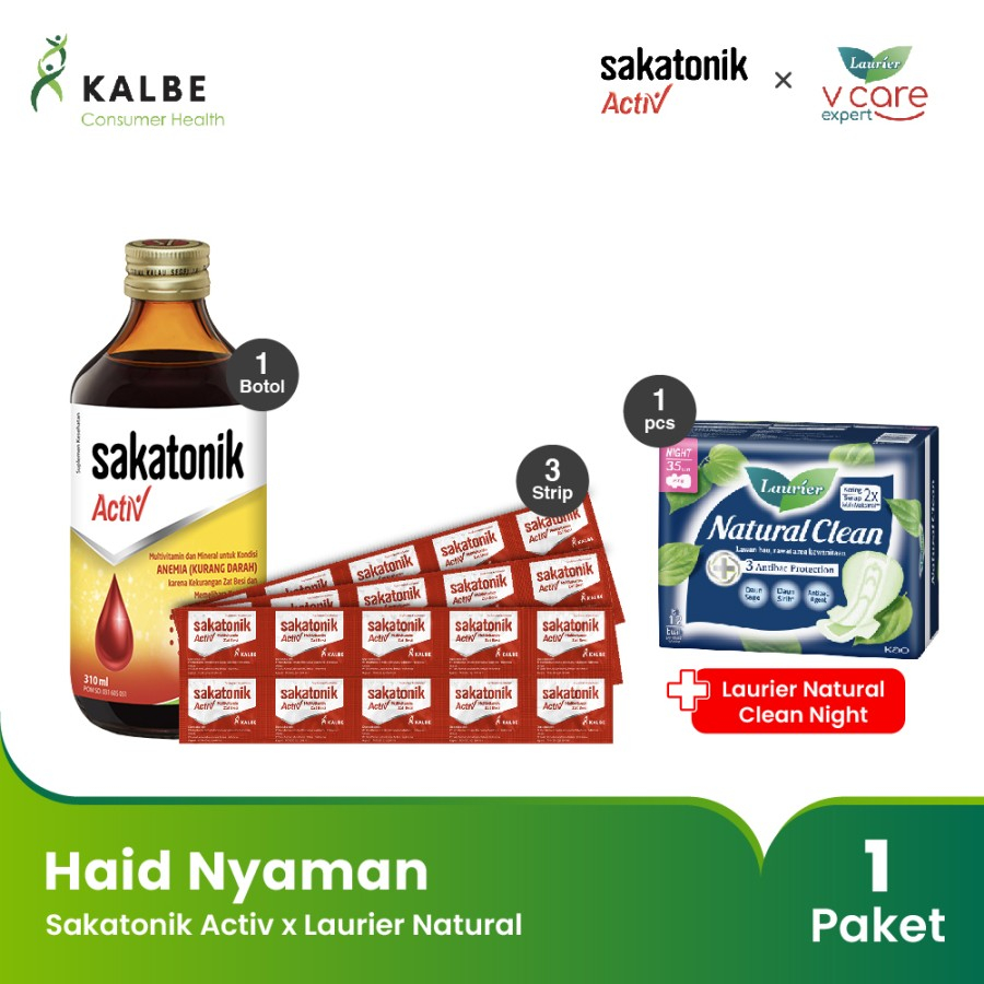 Haid Nyaman : Sakatonik Activ Multivitamin Mineral x Laurier Natural