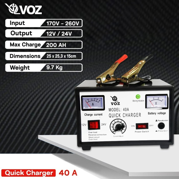 Voz Charger Aki 40A | Charger Aki Mobil | Charger Aki Kering