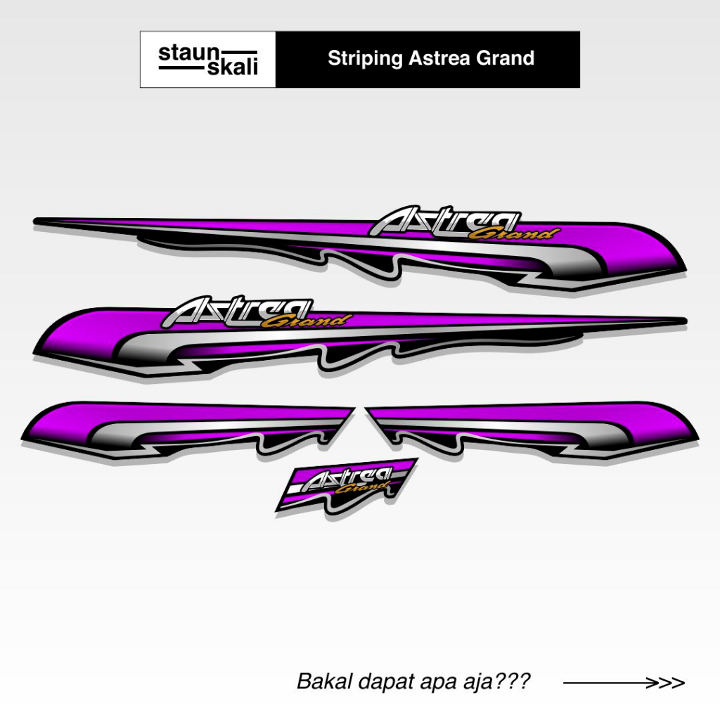 Striping Astrea Grand Variasi (14) Bulus Sabit Dream Custom Original 93 94 95 96 97 98 99 Club Stike