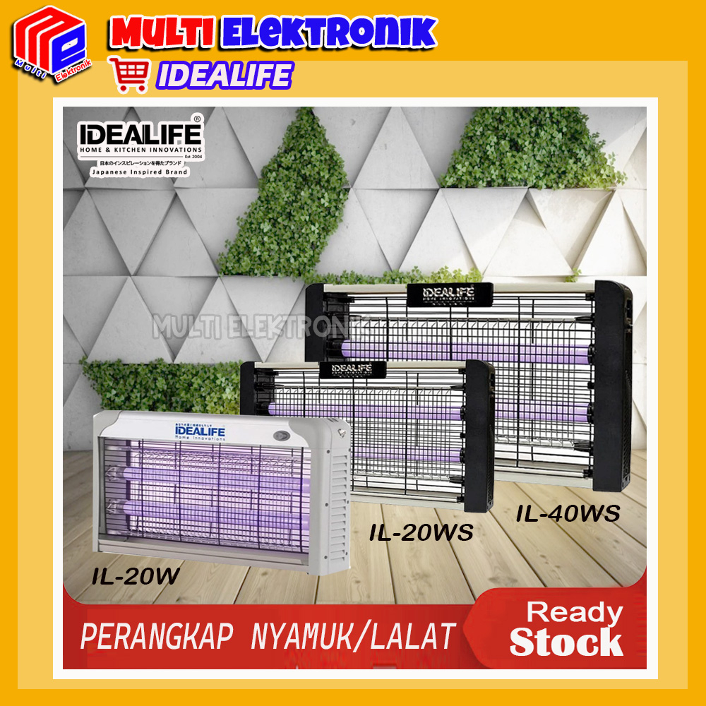 IDEALIFE Perangkap Nyamuk dan Lalat Insect Killer IL20W / IL20WS / IL40WS - Alat Pembunuh Nyamuk dan Serangga