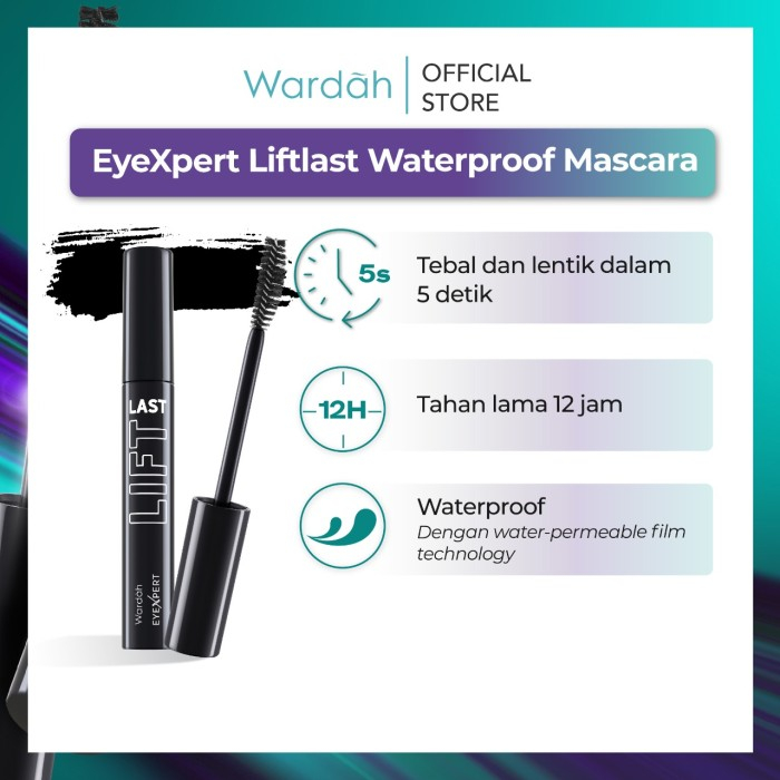 Wardah Eyexpert Liftlast Waterproof Mascara 8ml | Maskara