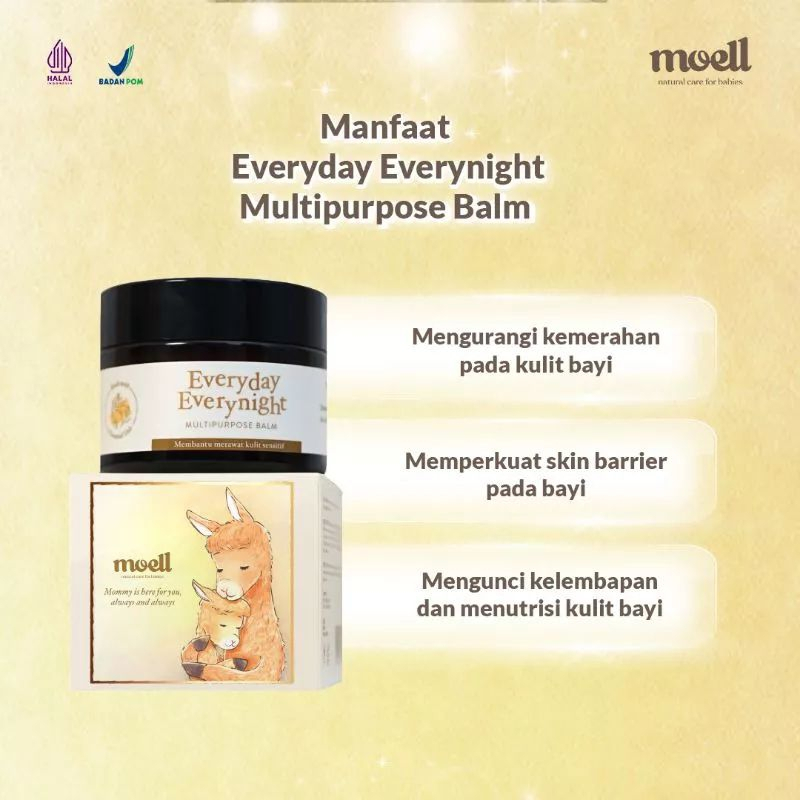 Moell Everyday Everynight Multipurpose Balm / Pelembab Kulit Bayi